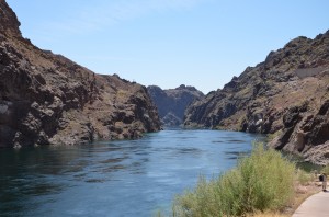 View of Colorado River from a raft.
