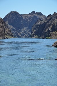 Floating down the Colorado River.
