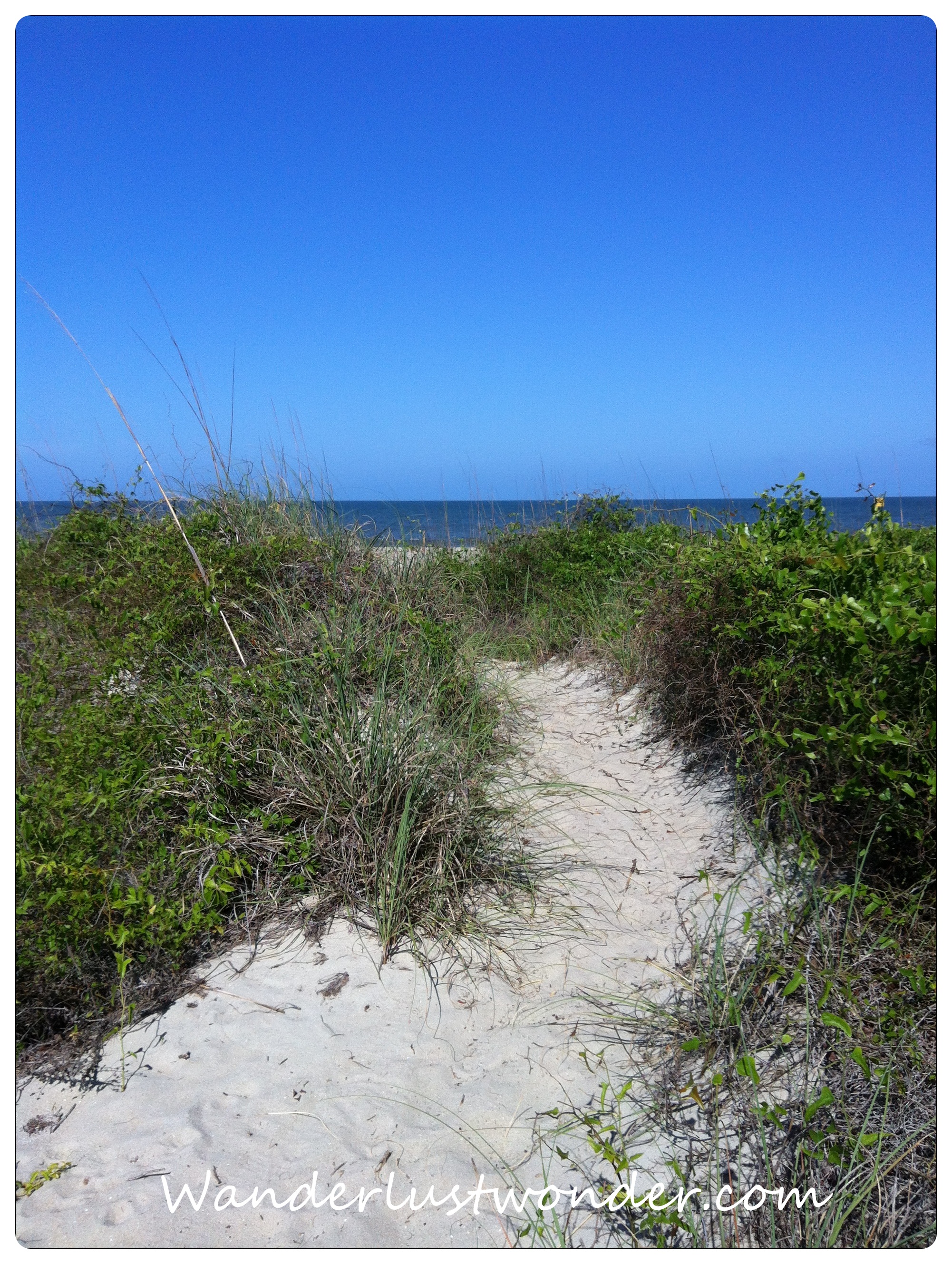 Path to the beach right by our cottage