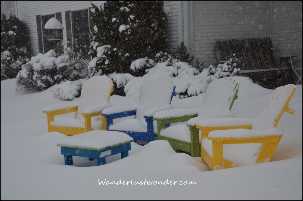 Snow Covered Chairs