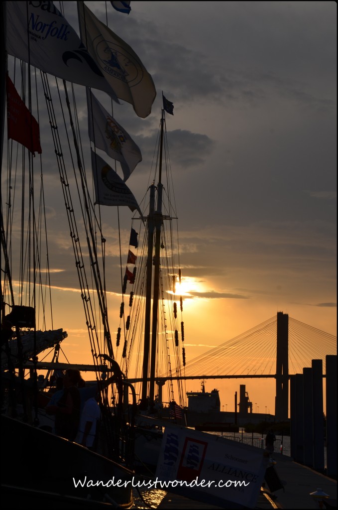 Tall Ships Challenge Sunset in Savannah, Georgia