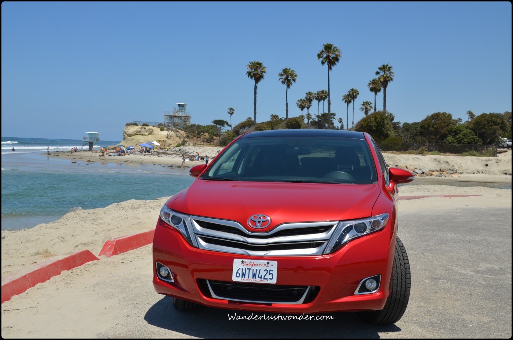 Front of the Venza at the beach.