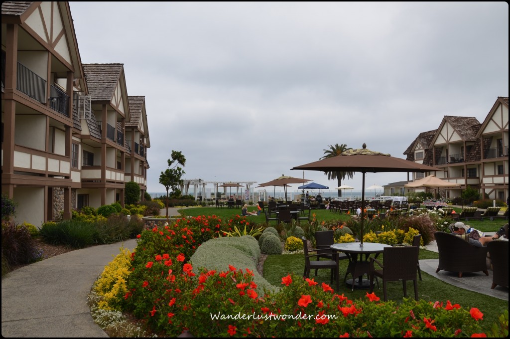 The courtyard of the hotel.