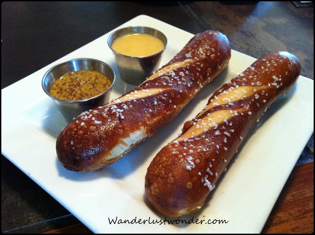 Delicious soft pretzels.