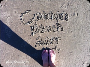 Cannon Beach in Sand
