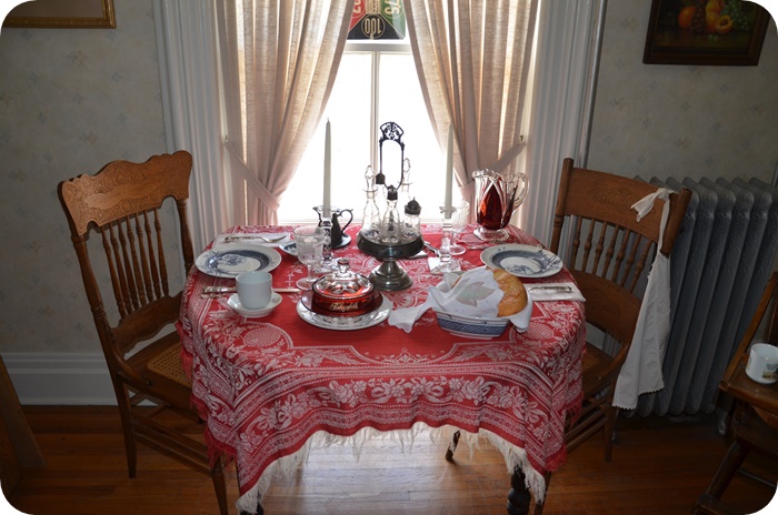 Table set in dining room