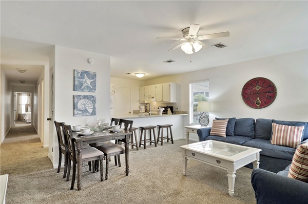 Dining area and kitchen