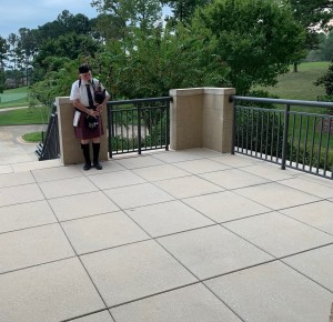 Bagpiper at the Resort