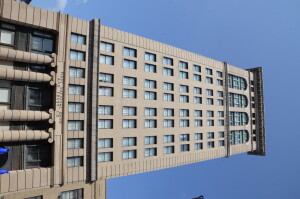 Front of the hotel in downtown Lexington,